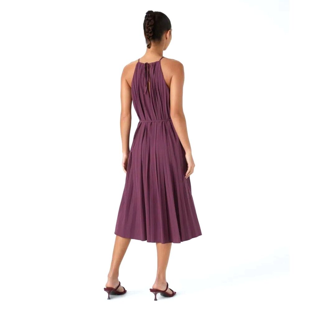 HALARA NWOT Breezeful Plissé Halter Tie-Back Sleeveless Maxi Dress - Size Small - Picture 2 of 14